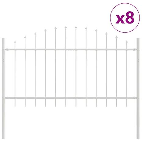 vidaXL Puutarhakaide Hoop Top Valkoinen 13,6x1 m Teräs