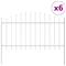 vidaXL Puutarha-aita Hoop Top Valkoinen 10.2x1 m Teräs – kuva 4
