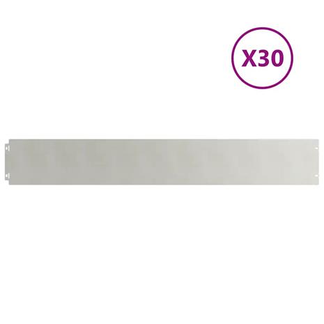 vidaXL Nurmikon reunalistat 30 kpl 15x103 cm ruostumatonta terästä