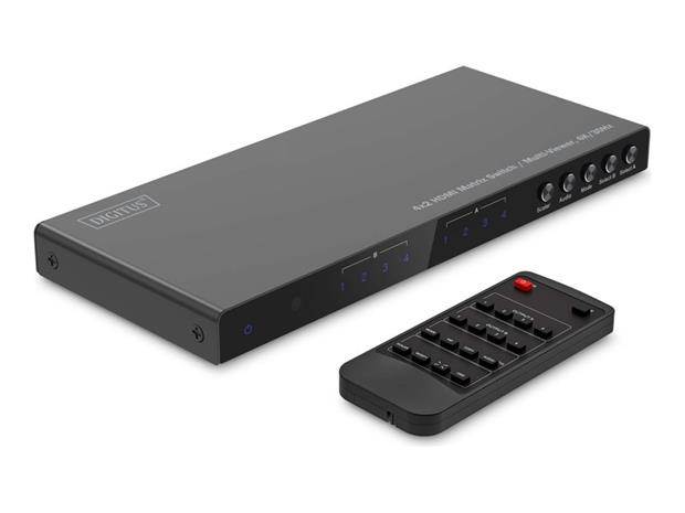 DIGITUS - video/audio switch - multi-viewer 4K/30Hz - 4 x 2