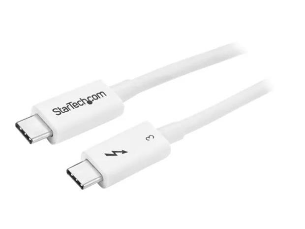 StarTech.com Thunderbolt 3 Cable - 40Gbps - 0.5m - White - Thunderbolt, USB, and DisplayPort Compatible