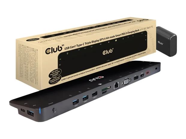 Club 3D CSV-1565 USB-C Docking Station VGA/HDMI/DP
