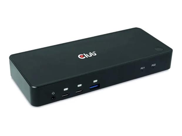 CLUB3D DisplayPort/HDMI KVM Switch/Dock 4K60Hz For USB Type-C inputs
