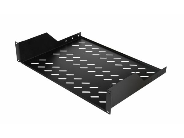 Equip Fixed Shelf 19', 2U, 800MM, Black