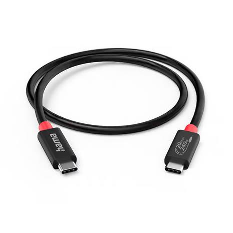 Hama 00200788 USB cable 1 m USB C 20 Gbit/s Black