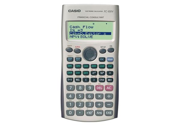 Casio financial calculator FC100V-2, Silver