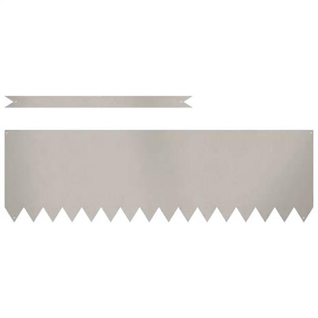 vidaXL Nurmikonreunukset 10 pcs Ruskea 100 x 0.5 x 20 cm Kulunut Teräs