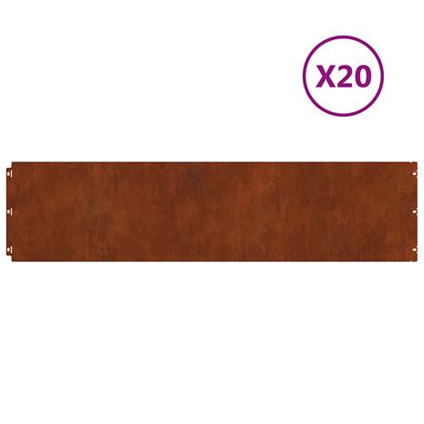 vidaXL Nurmikon reunalistat 20 kpl 25x103cm joustava säänkestävä teräs
