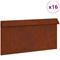 vidaXL Etanaaita 16 pcs Ruosteinen 50 x 3,5 x 25 cm Kulunut Teräs – kuva 2
