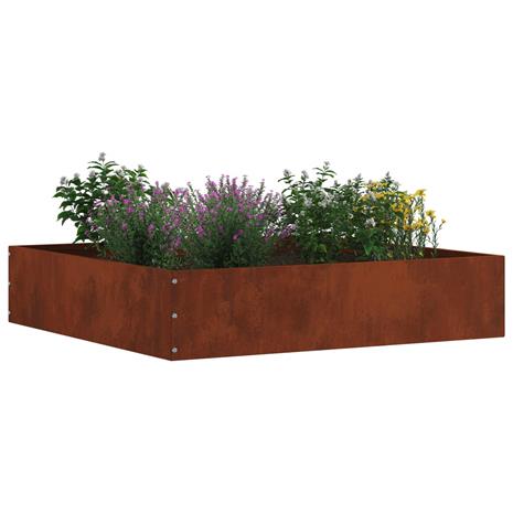 vidaXL Nurmireunus 6 pcs Ruosteinen 60 x 60 x 13 cm Kulunut Teräs