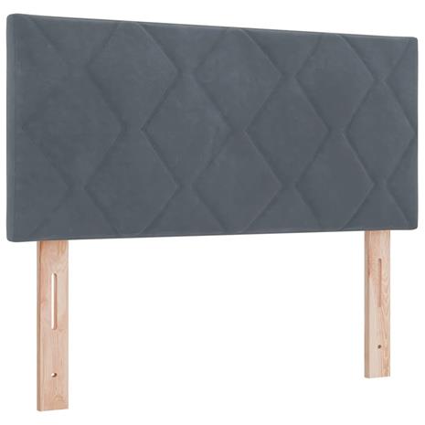 vidaXL Päätylevy Seinäkiinnitettävä Tummanharmaa 100 cm Sametti