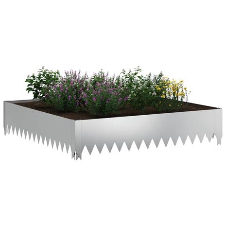 vidaXL Nurmireunus 100 x 100 x 20 cm Teräs Hopea
