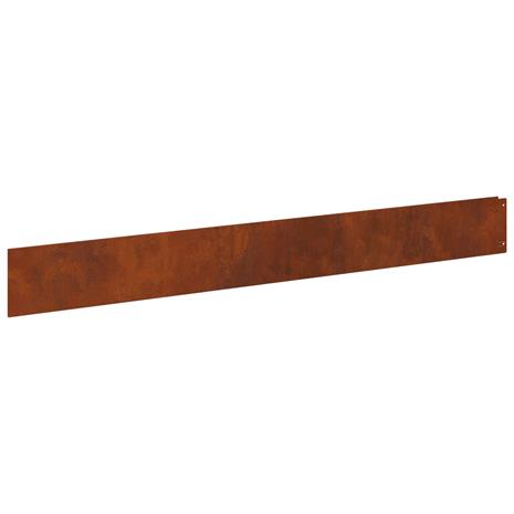vidaXL Nurmireunus 30 pcs 100 x 12 cm Teräs Ruosteinen