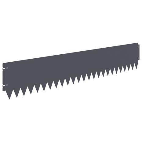 vidaXL Nurmireunus 10 pcs 103 x 20 cm Teräs Antrasiitti