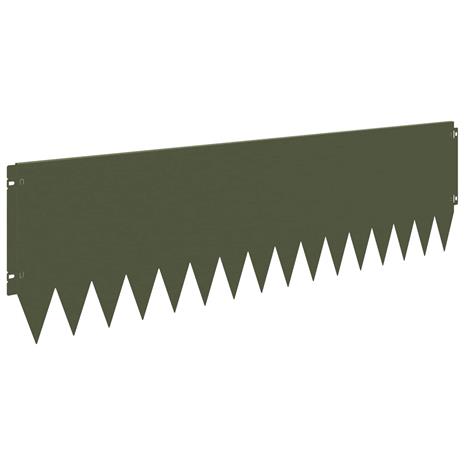 vidaXL Nurmireunus 10 pcs 103 x 30 cm Teräs Oliivinvihreä