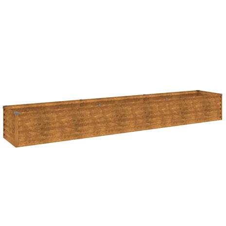 vidaXL Korotettu kukkalaatikko 291x50x36 cm Corten teräs