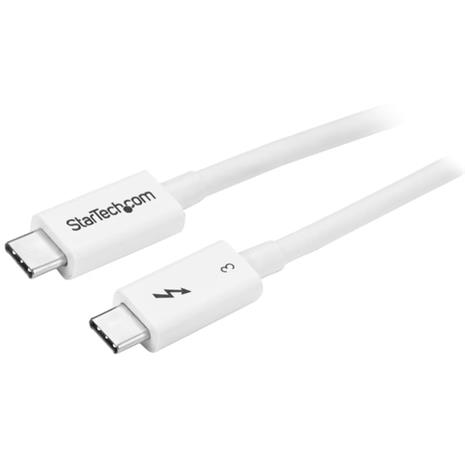 StarTech.com Thunderbolt 3 Cable - 40Gbps - 0.5m - White - Thunderbolt, USB, and DisplayPort Compatible