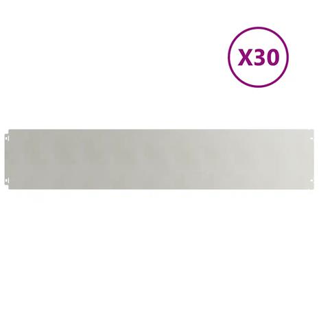 vidaXL Nurmikon reunalistat 30 kpl 20x103 cm ruostumatonta terästä
