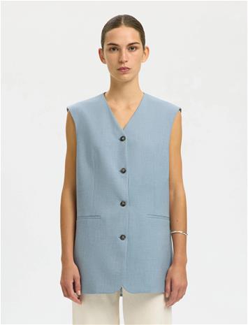 Selected Slfboxy Lisa Vest - Blue - 42