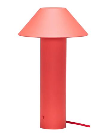 LED-pöytälamppu Tower, punainen, korkeus 32 cm, metalli