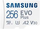 Samsung MicroSD EVO+ -muistikortti 256 Gt + SD-adapteri