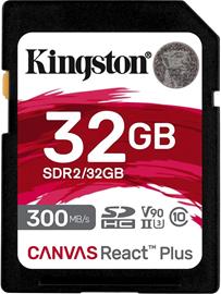 Kingston Canvas React Plus 32 Gt UHS-II -SDHC-muistikortti