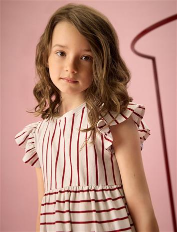 Creamie Dress Ss Stripe - Red - 152