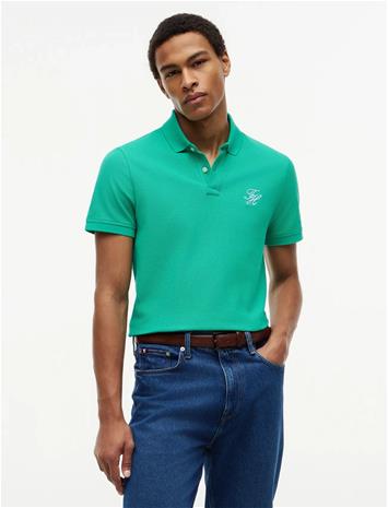 Tommy Hilfiger Th Script Reg Polo - Blue - XXL