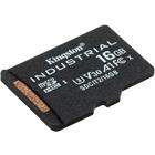 Kingston Industrial 16 Gt MicroSDHC Class 10 UHS-I U3 V30 A1 -muistikortti + SD-adapteri, musta