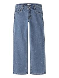 name it Nkfrose Wide Decor Jeans 4760-Im - Blue - 164
