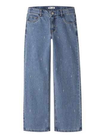 name it Nkfrose Wide Decor Jeans 4760-Im - Blue - 164