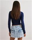 True Religion - Sininen - Sadie Mini Denim Skirt Flap