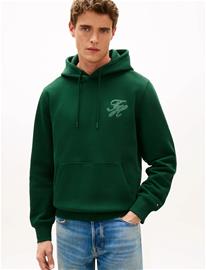 Tommy Hilfiger Script Monogram Hoody - Green - XXL