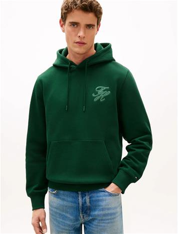 Tommy Hilfiger Script Monogram Hoody - Green - XXL