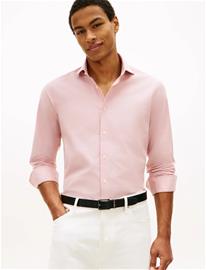 Tommy Hilfiger Dc Flex Collar Co Li Solid Shirt - Pink - R/44