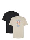 ONLY & SONS Onscaspian Airflex Ss Reg Mix Tee 2-Pack - Beige - XXL