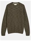 Anerkjendt Aksune Space Yarn Crew Neck - Khaki green - XL