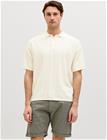 JJ REBEL Jrebbeam Knit Polo Ss - Cream - XL