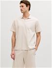 JJ REBEL Jrebdenver Split Neck Ss Tee - Cream - XXL