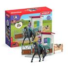 Horse Box Lisa and Storm, hästfigur och tillbehör, SCHLEICH 42709 Horse Club, 5 år