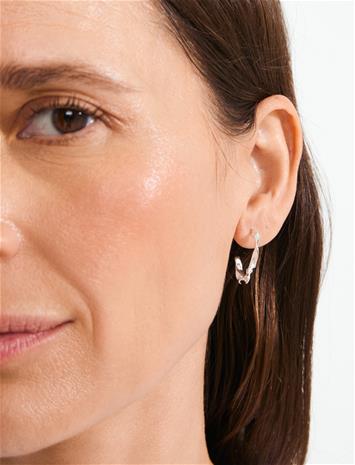 Pilgrim Here Hoop Earrings Silver-Plated - Silver - ONE SIZE