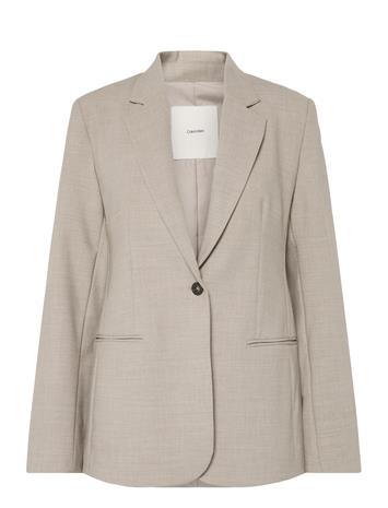 Calvin Klein Lss Cinched Blazer - Beige - 38