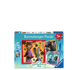 Ravensburger Jigsaw Puzzle Zootopia 2 - 3x49 pcs. Lattia