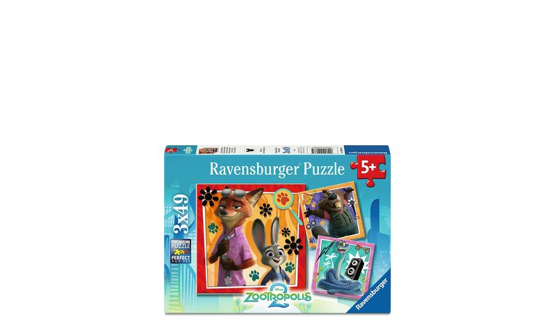 Ravensburger Jigsaw Puzzle Zootopia 2 - 3x49 pcs. Lattia