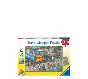 Ravensburger Road Construction Site 2X12P - Multi/patterned - ONE SIZE