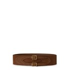 Lauren Ralph Lauren Suede & Leather Double-Buckle Wide Belt - Brown - XL