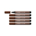 STABILO Pen 68 MAX - Fibre-tip Pen with Thick Chisel Tip - Brown