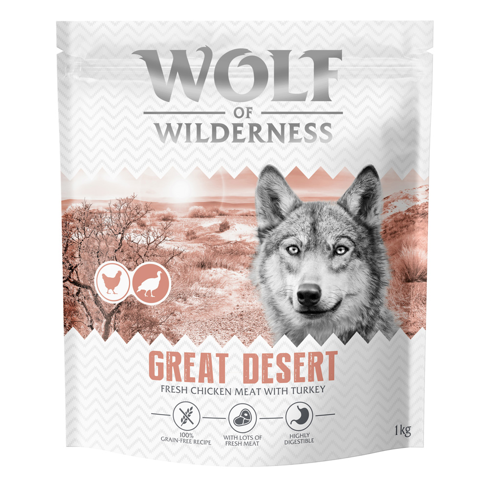 1kg Adult Great Desert kalkkuna Wolf of Wilderness koiran kuivaruoka
