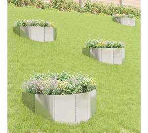 vidaXL Nurmireunus 4 pcs 100 x 45 cm Teräs Hopea