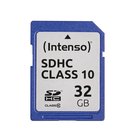 Intenso 32GB SDHC, 32 GB, SDHC, Luokka 10, 25 MB/s, Iskunkestävä, Lämmönkestävä, Röntgensäteenkestävä, Musta